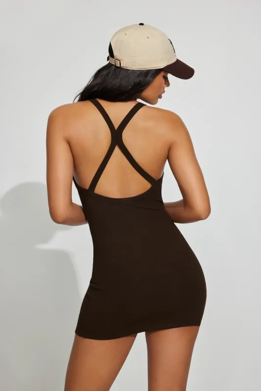 V-Neck Ribbed Mini Dress sold by Garage