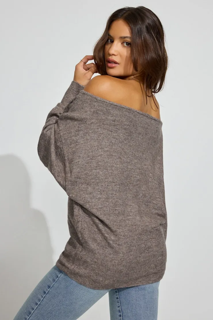 Rory Relaxed Off Shoulder Sweater sold by Garage product image thumbnail 3