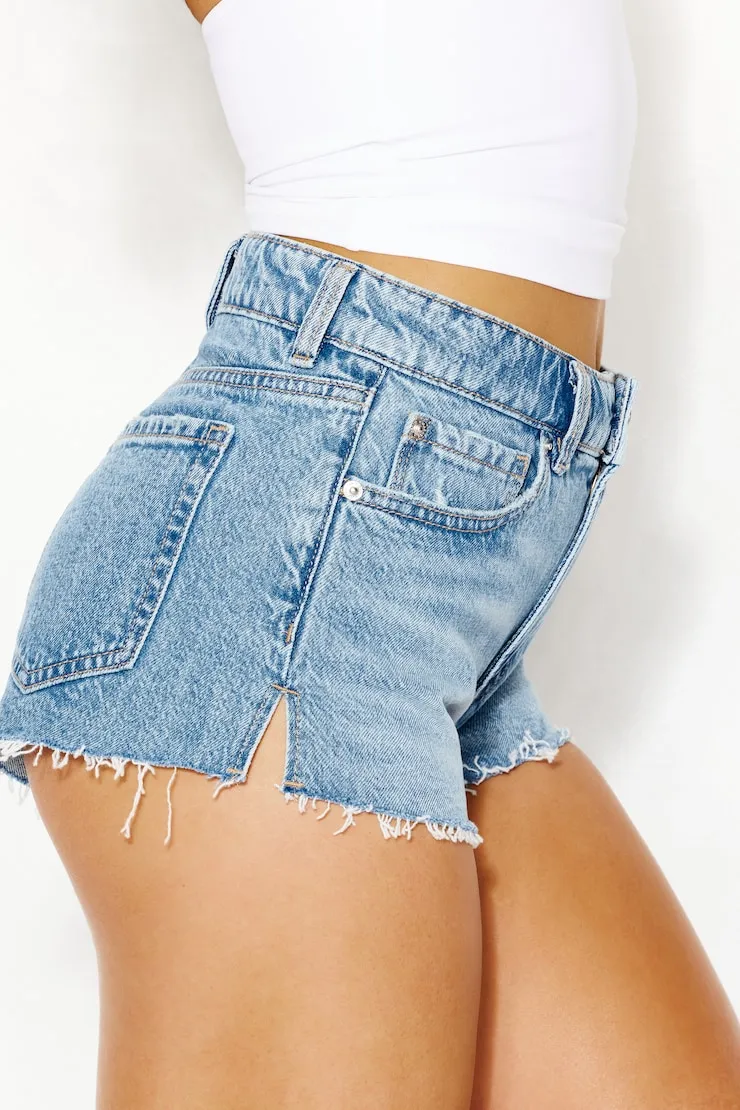 High Rise Cheeky Denim Shorts sold by Garage product image thumbnail 3