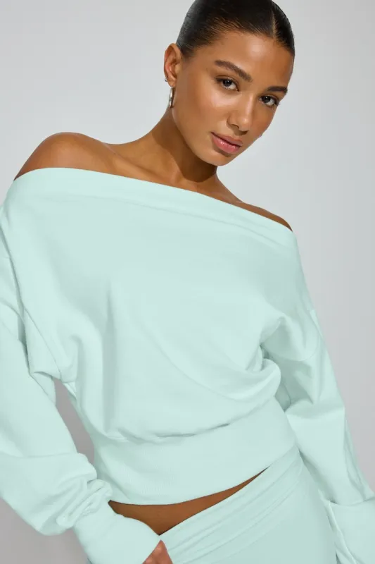 SoftTerry™ Rib Off Shoulder Sweater sold by Garage