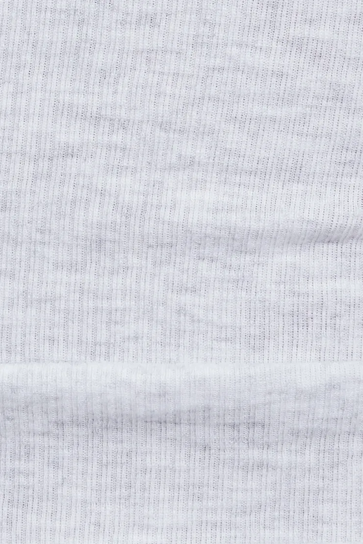 Cap Sleeve Ribbed T-Shirt - Garage - Greys - Women Clothing sold by Garage product image thumbnail 4