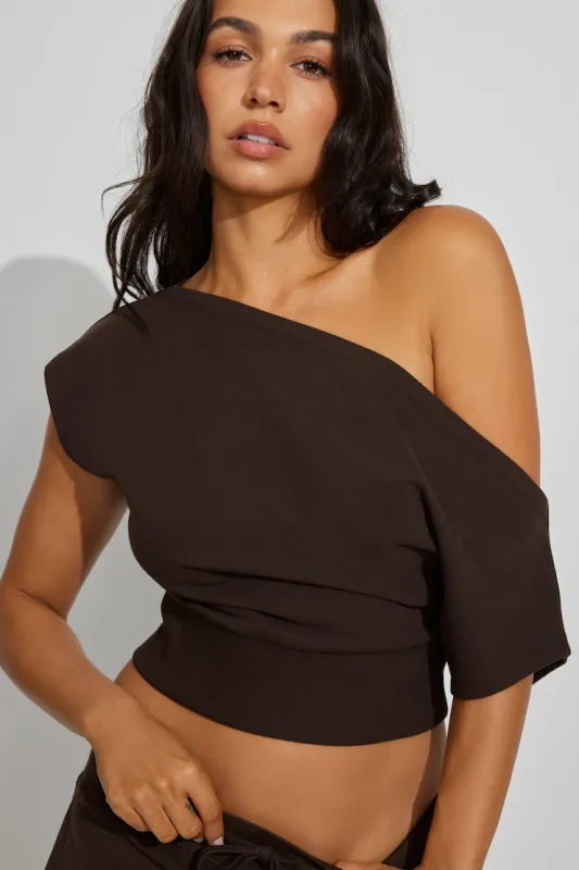 StretchTerry™ Off Shoulder Top sold by Garage