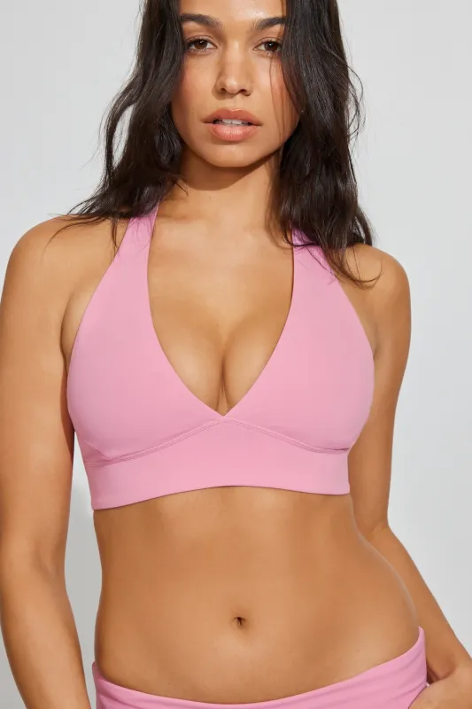 Active Plunge Halter Bra made by Garage