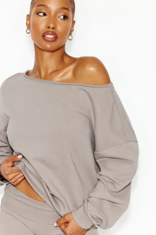 SoftTerry™ Off Shoulder Sweatshirt made by Garage