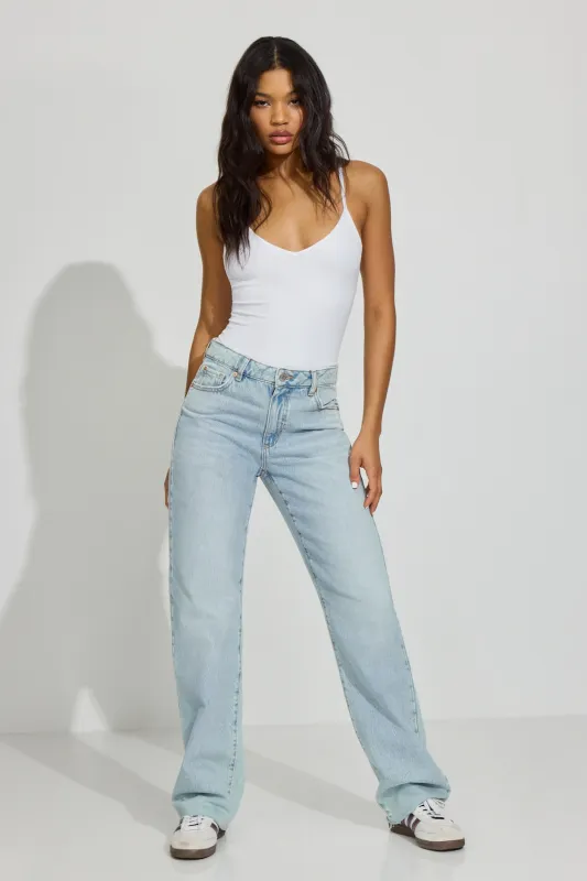 '90s Straight Jean - Garage - Blue - Women Clothing made by Garage