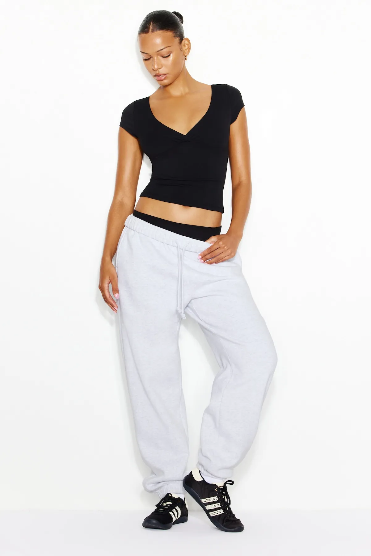 Sleek Crossover T-Shirt - Garage - Black - Women Clothing sold by Garage product image thumbnail 2