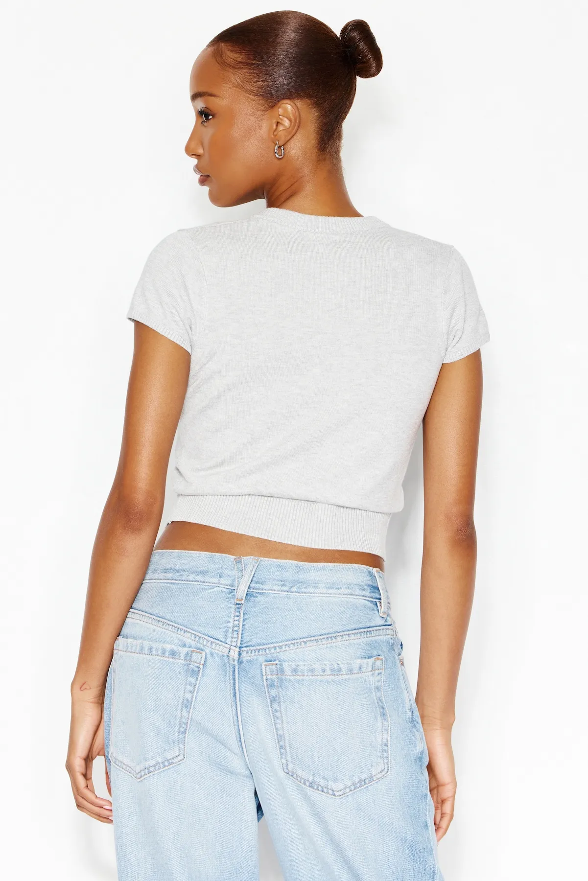 Cropped Button Up Top - Garage - Greys - Women Clothing sold by Garage product image thumbnail 4