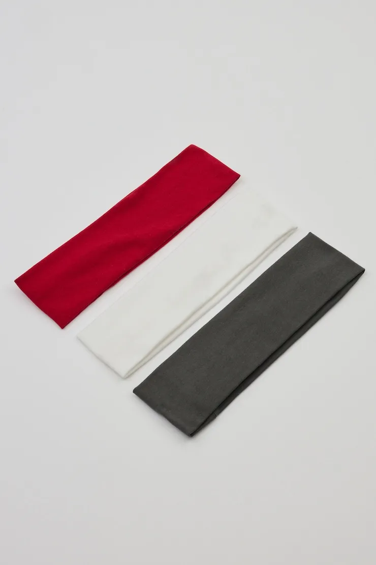 Set of 3 Stretchy Headbands - Garage - White - Women Clothing sold by Garage product image thumbnail 2