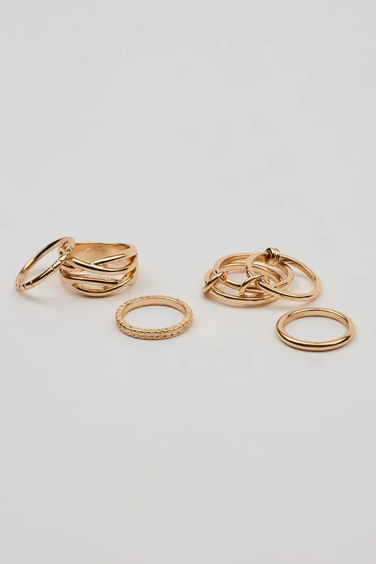 Set of 7 Modern Rings - Garage - Yellow - Women Clothing sold by Garage product image thumbnail 2