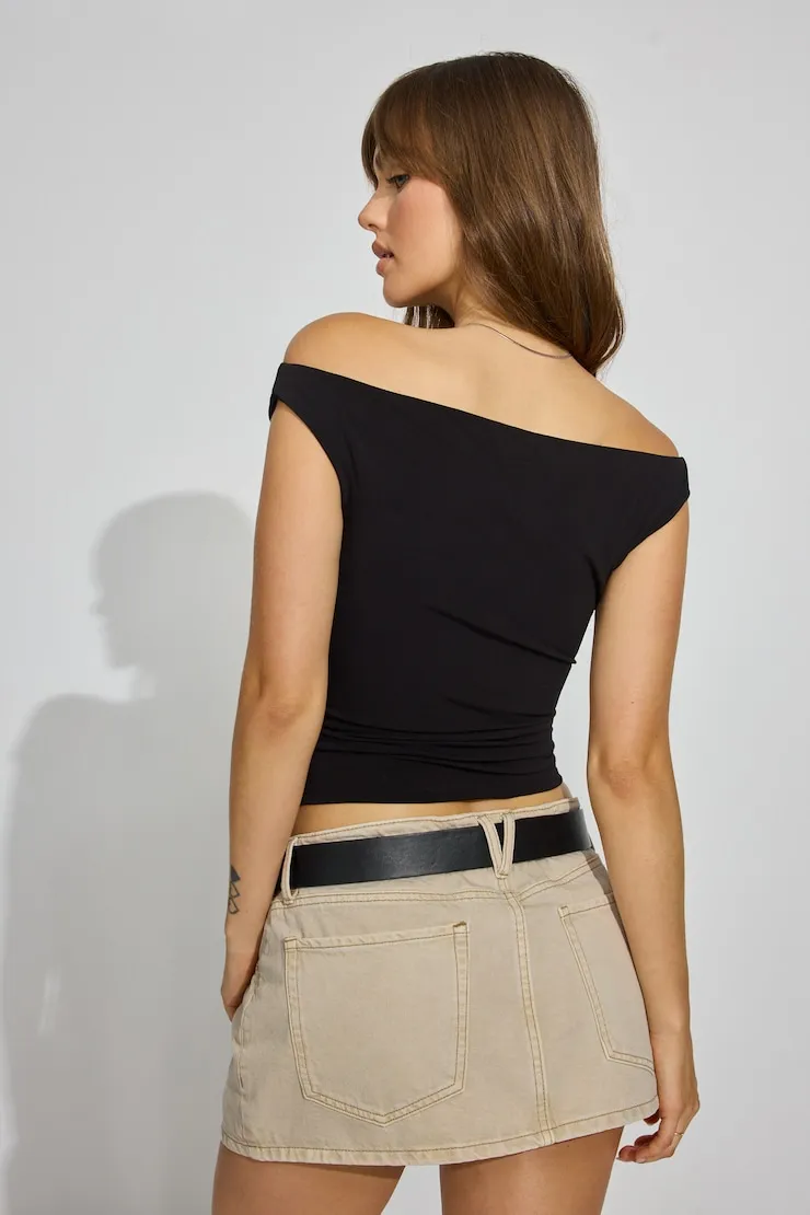 Clean Off Shoulder Top - Garage - Black - Women Clothing sold by Garage product image thumbnail 4