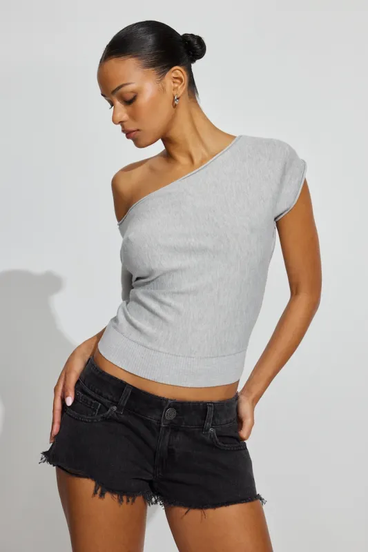 Ultra Low Rise Relaxed Denim Shorts - Garage - Black - Women Clothing made by Garage