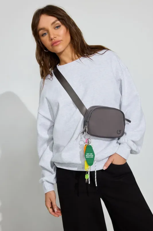 Sporty Cord & Racquet Bag Charms - Garage - Black - Women Clothing made by Garage