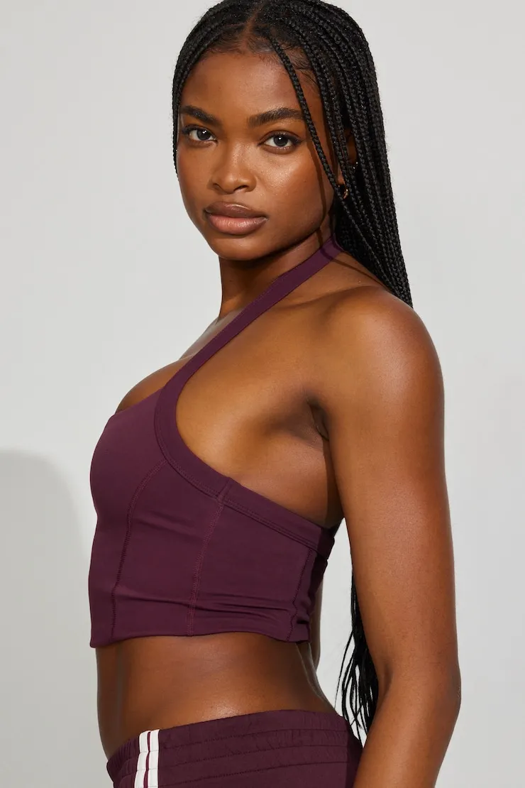 Active Portrait Halter Top - Garage - Burgundy - Women Clothing sold by Garage product image thumbnail 2