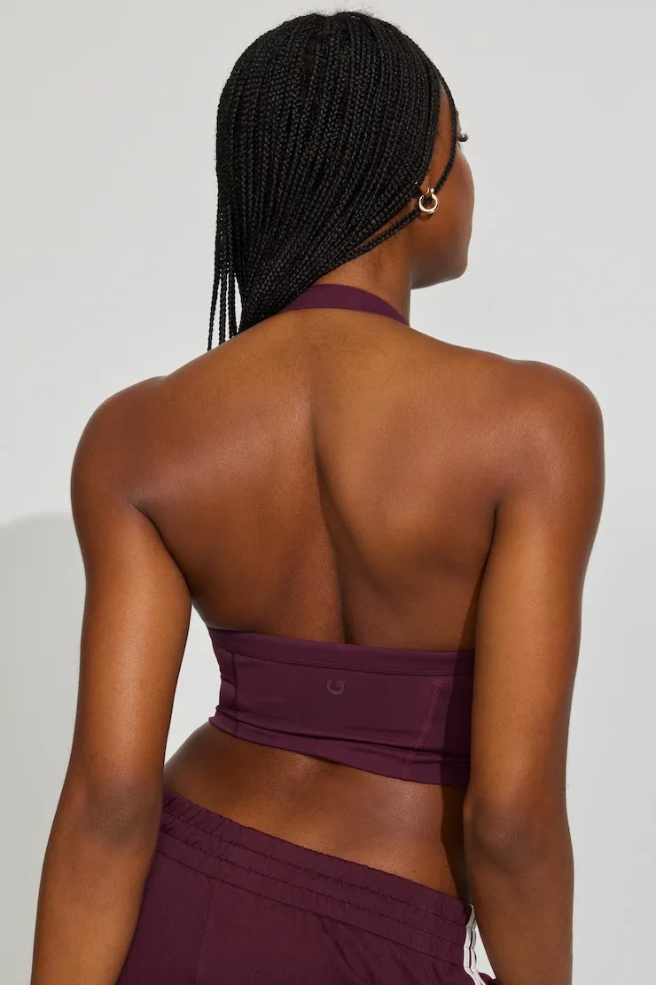 Active Portrait Halter Top - Garage - Burgundy - Women Clothing sold by Garage product image thumbnail 3