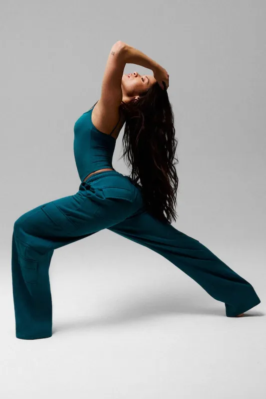 UltraFleece Cargo Sweatpants - Garage - Blue - Women Clothing made by Garage