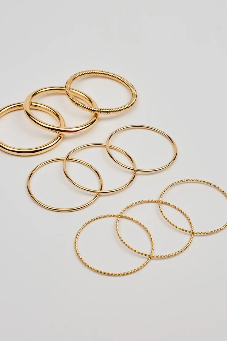 Set of 9 Twisted Bangles - Garage - Yellow - Women Clothing sold by Garage product image thumbnail 4
