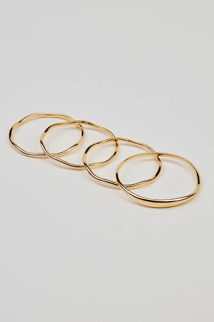 Set of 4 Wavy Bangles - Garage - Yellow - Women Clothing sold by Garage product image thumbnail 2
