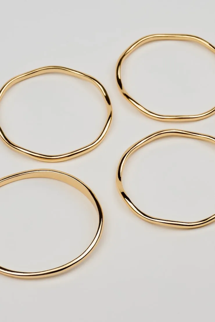Set of 4 Wavy Bangles - Garage - Yellow - Women Clothing sold by Garage product image thumbnail 3