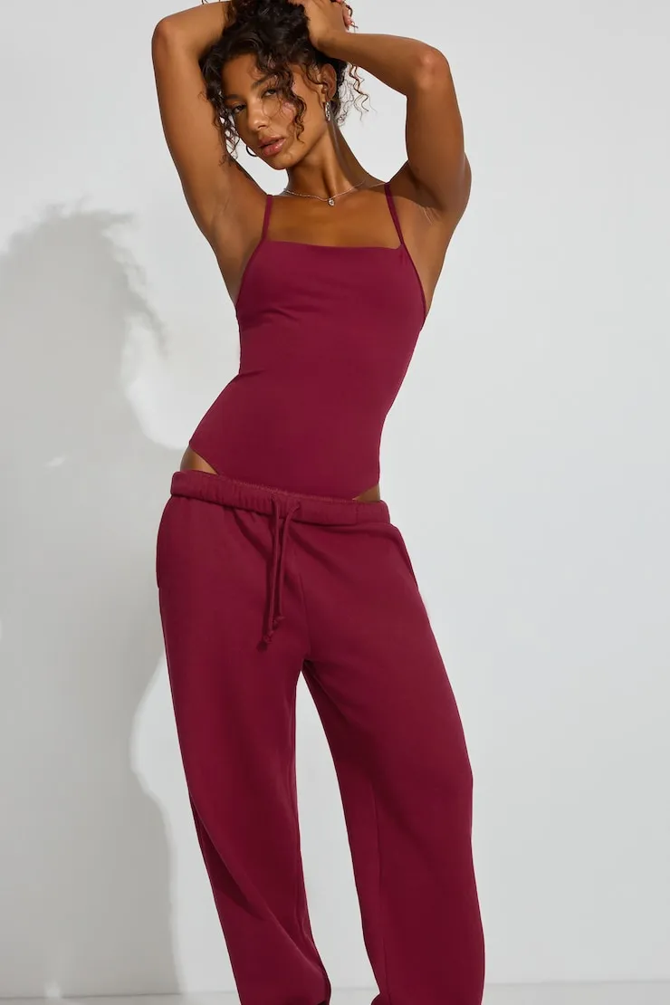 Cageback Bodysuit - Garage - Burgundy - Women Clothing sold by Garage product image thumbnail 2