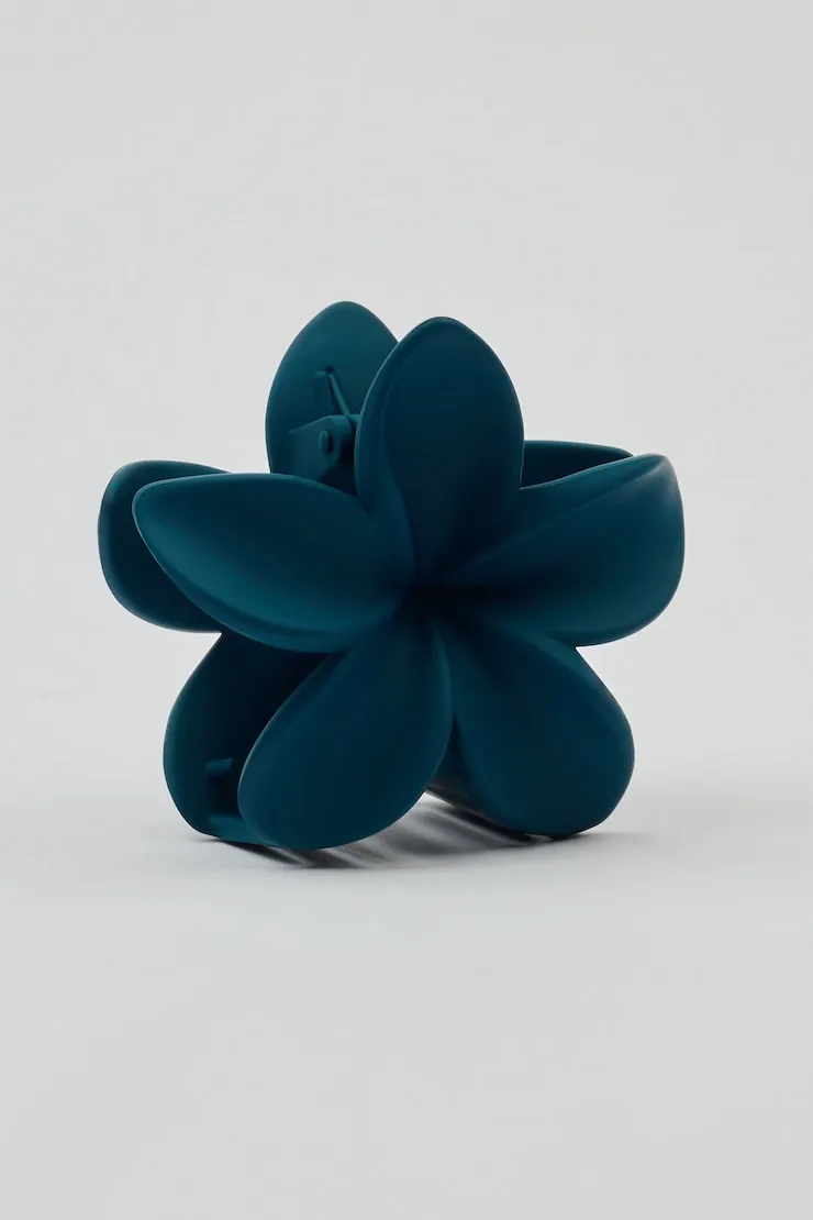 Matte Flower Hair Claw - Garage - Blue - Women Clothing sold by Garage product image thumbnail 3