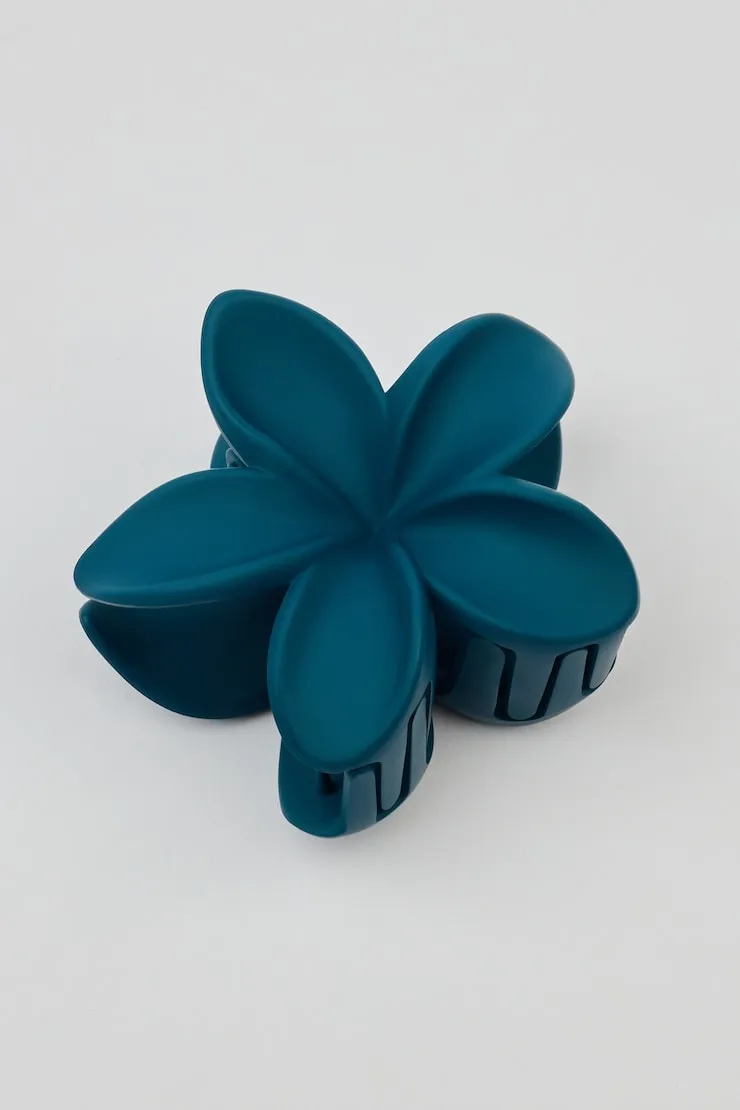 Matte Flower Hair Claw - Garage - Blue - Women Clothing sold by Garage product image thumbnail 4