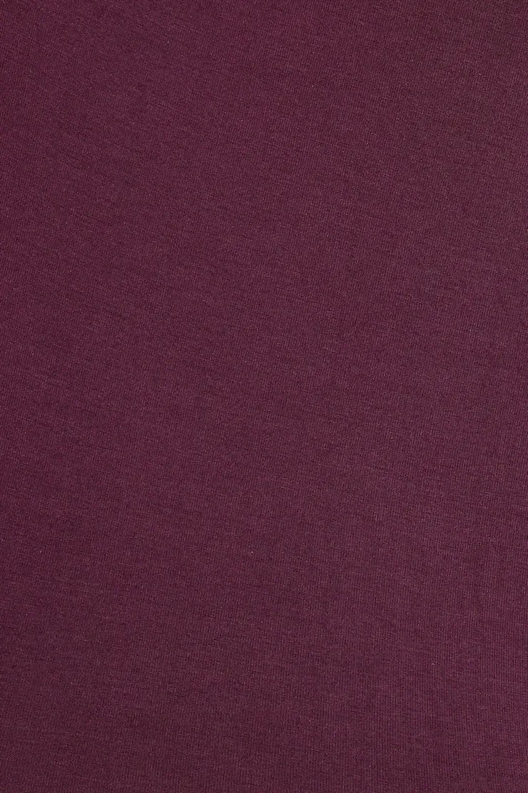 Wide Boat Neck Banded Tee - Garage - Burgundy - Women Clothing sold by Garage product image thumbnail 4