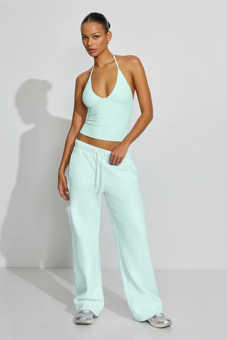 Sleek Plunge Halter Top - Garage - Blue - Women Clothing sold by Garage product image thumbnail 4