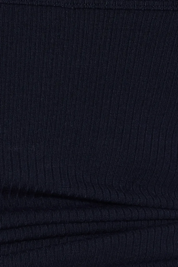 Open Neck Ribbed Cami Top - Garage - Navy - Women Clothing sold by Garage product image thumbnail 5