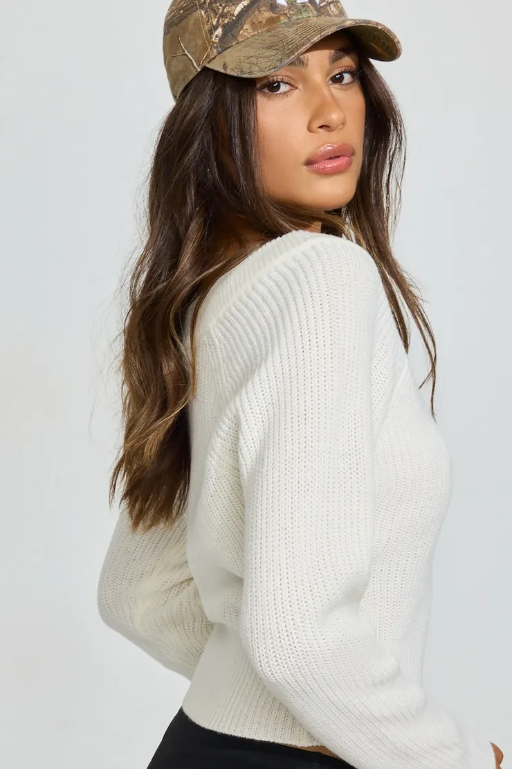 Rylie Supersoft V-Neck Top - Garage - White - Women Clothing sold by Garage product image thumbnail 2