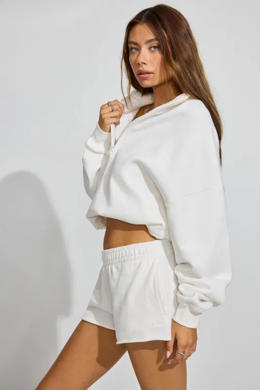 SoftTerry™ Low Rise Shorts - Garage - White - Women Clothing made by Garage