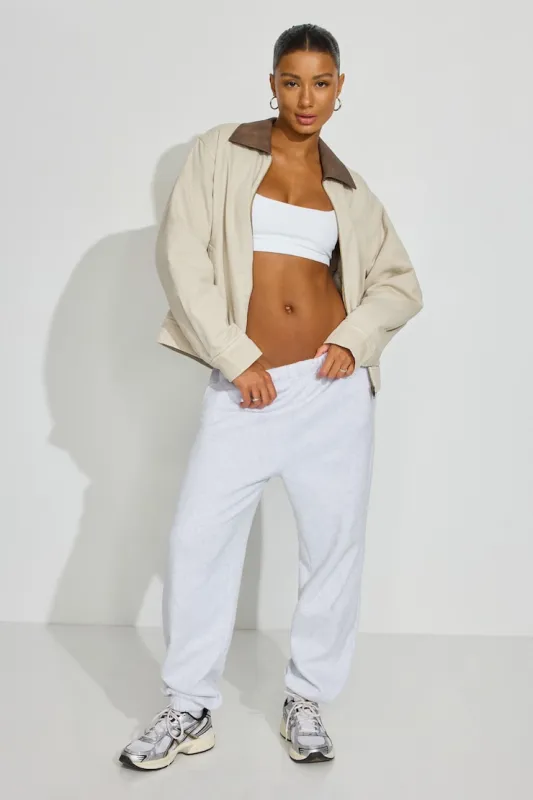 Twill Worker Jacket - Garage - Beige - Women Clothing made by Garage