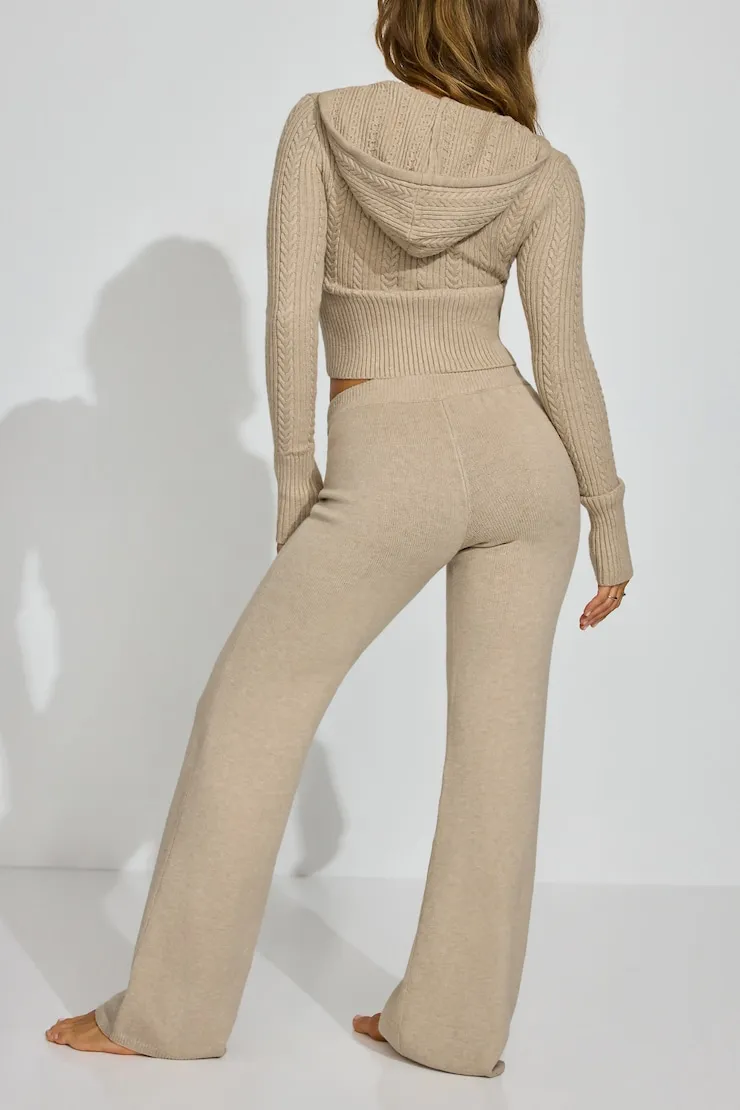 Straight Leg Sweater Pants - Garage - Brown - Women Clothing sold by Garage product image thumbnail 3