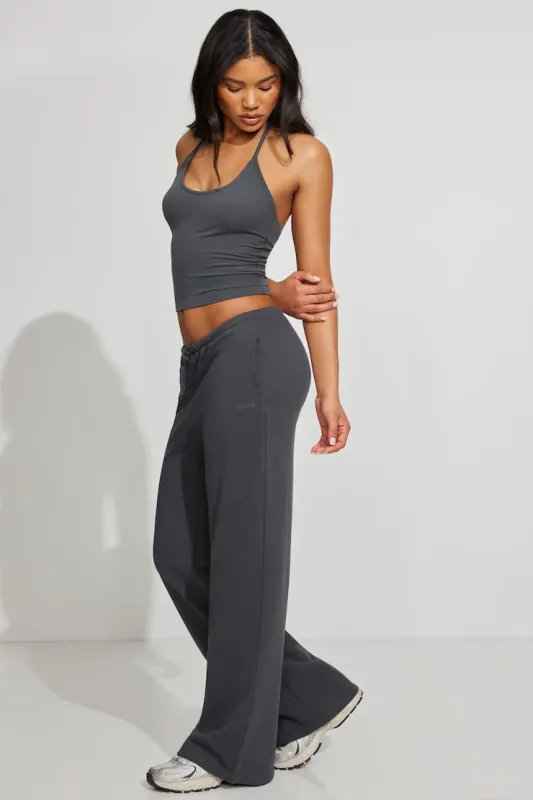 SoftTerry™ Wide Leg Sweatpants - Garage - Greys - Women Clothing made by Garage