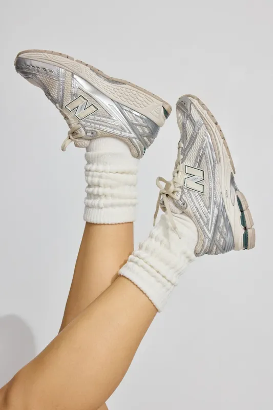 Scrunch Cloud Sock - Garage - White - Women Clothing made by Garage