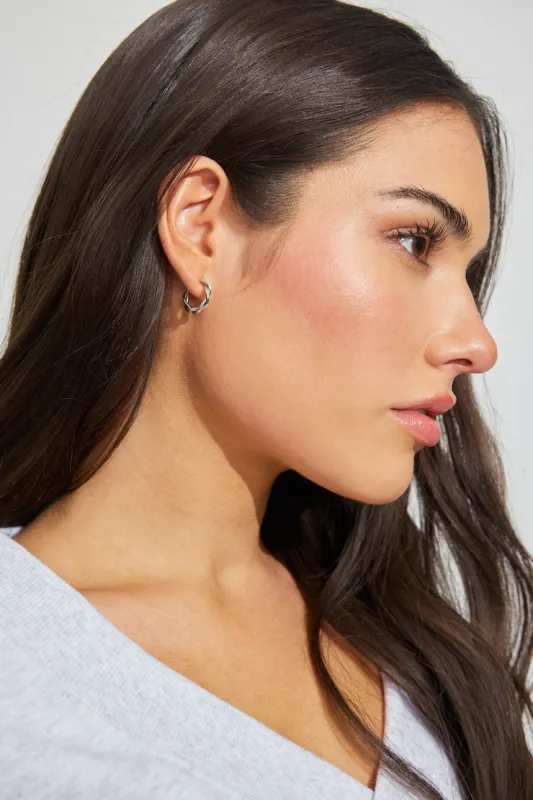 3 Pack of Twist Drop and Hoop Earrings - Garage - Grey - Women Clothing made by Garage