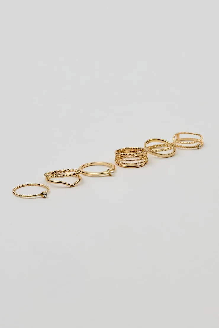 Set of 6 Super Delicate Rings - Garage - White - Women Clothing sold by Garage product image thumbnail 2