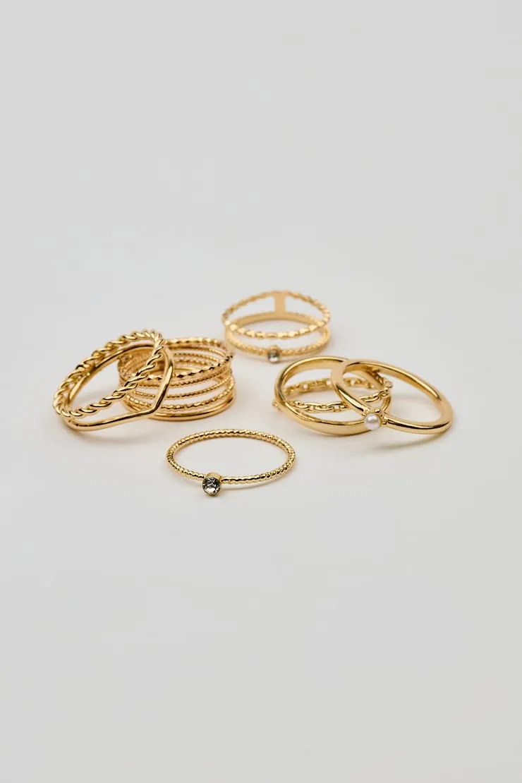 Set of 6 Super Delicate Rings - Garage - White - Women Clothing sold by Garage product image thumbnail 3