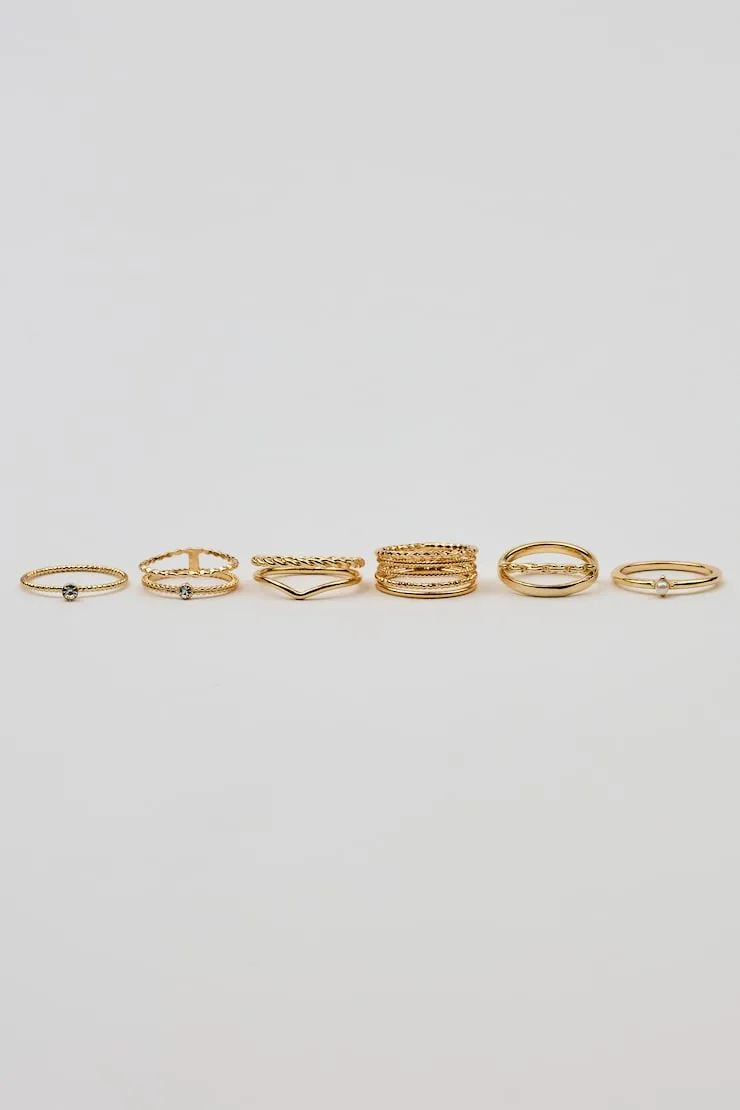 Set of 6 Super Delicate Rings - Garage - White - Women Clothing sold by Garage product image thumbnail 4