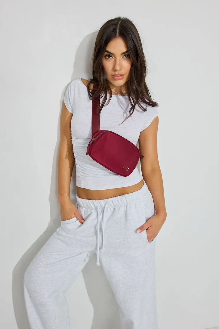 Active Belt Bag - Garage - Burgundy - Women Clothing sold by Garage