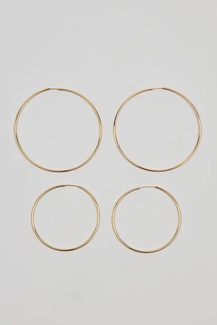 2 Pack Basic Super Skinny Hoops - Garage - Yellow - Women Clothing sold by Garage product image thumbnail 3