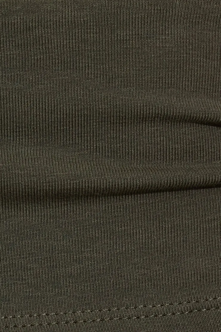 Crew Neck Open Back Short Sleeve Top - Garage - Green - Women Clothing sold by Garage product image thumbnail 4
