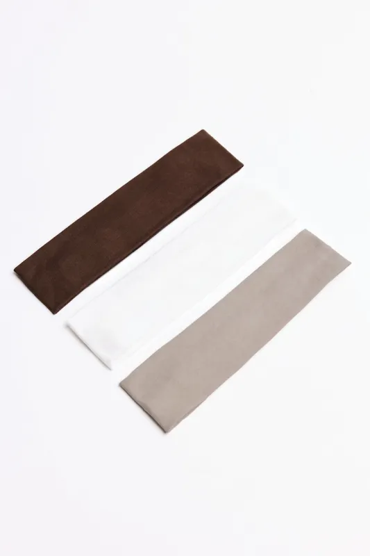 Set of 3 Stretchy Headbands - Garage - White - Women Clothing made by Garage