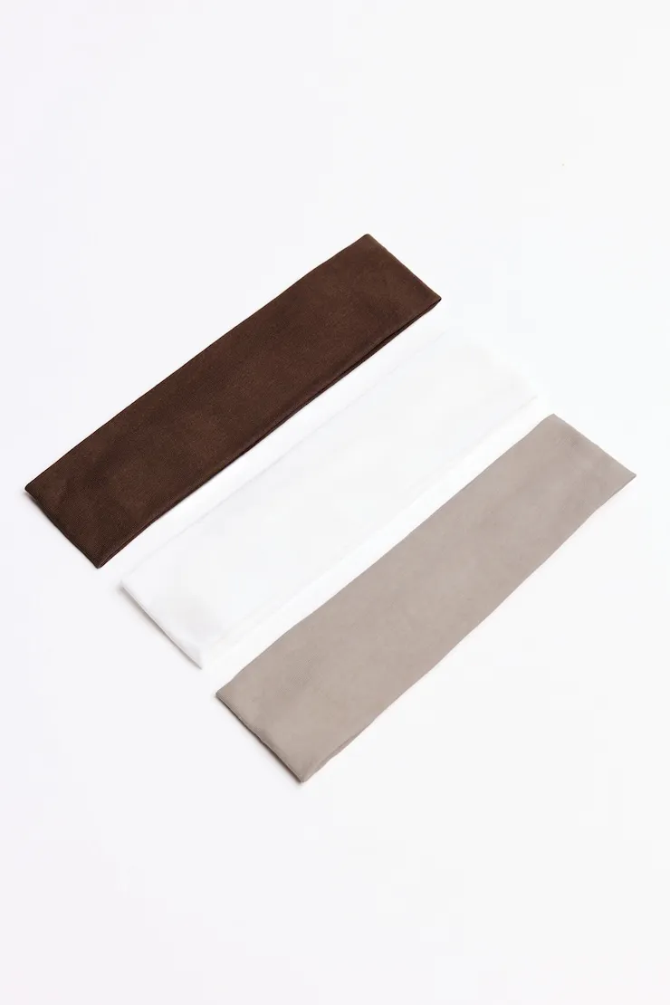 Set of 3 Stretchy Headbands - Garage - White - Women Clothing sold by Garage