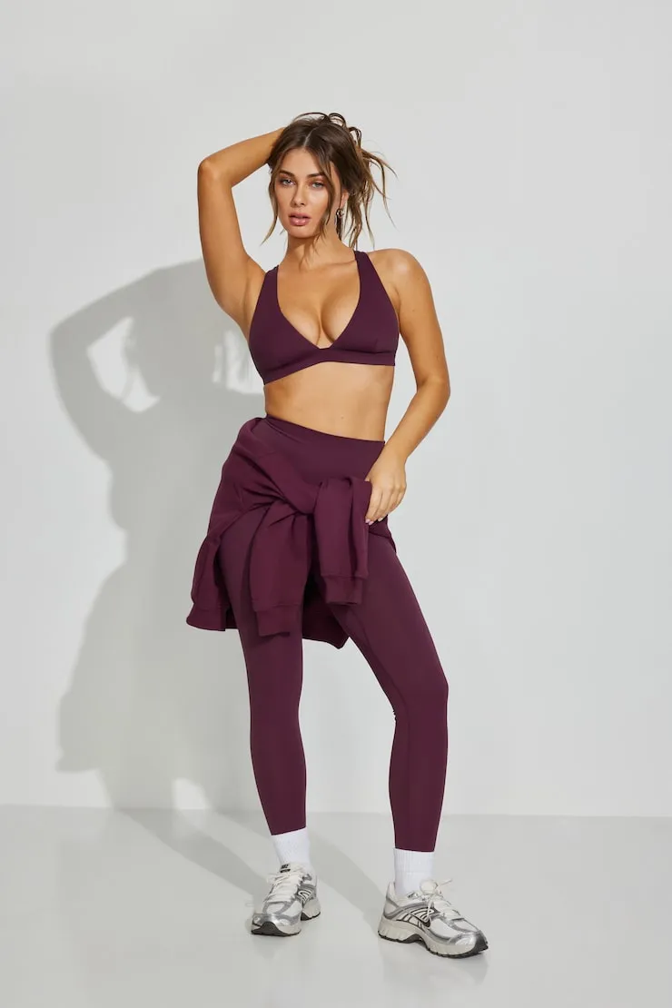 SoftActive Cross Back Bra - Garage - Burgundy - Women Clothing sold by Garage product image thumbnail 2
