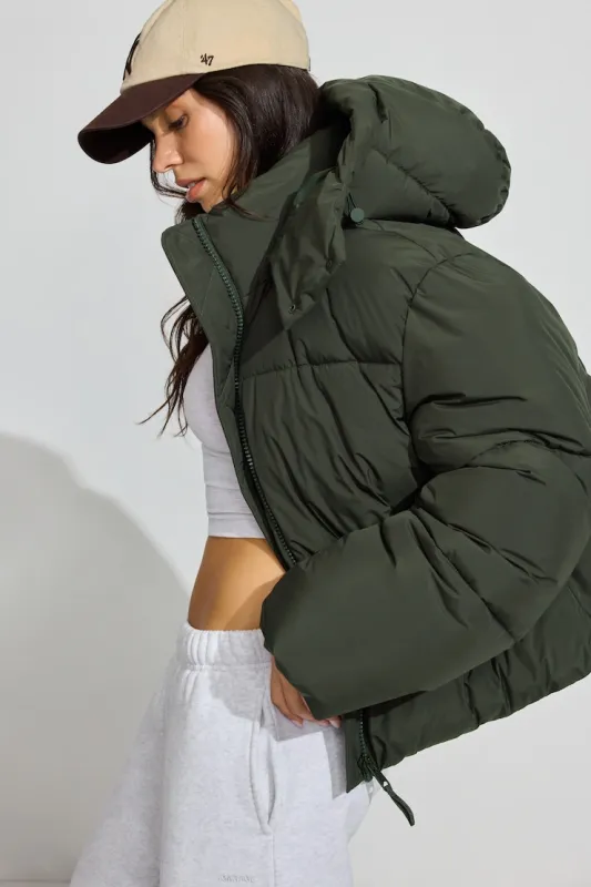 Chill Puffer Jacket - Garage - Green - Women Clothing made by Garage