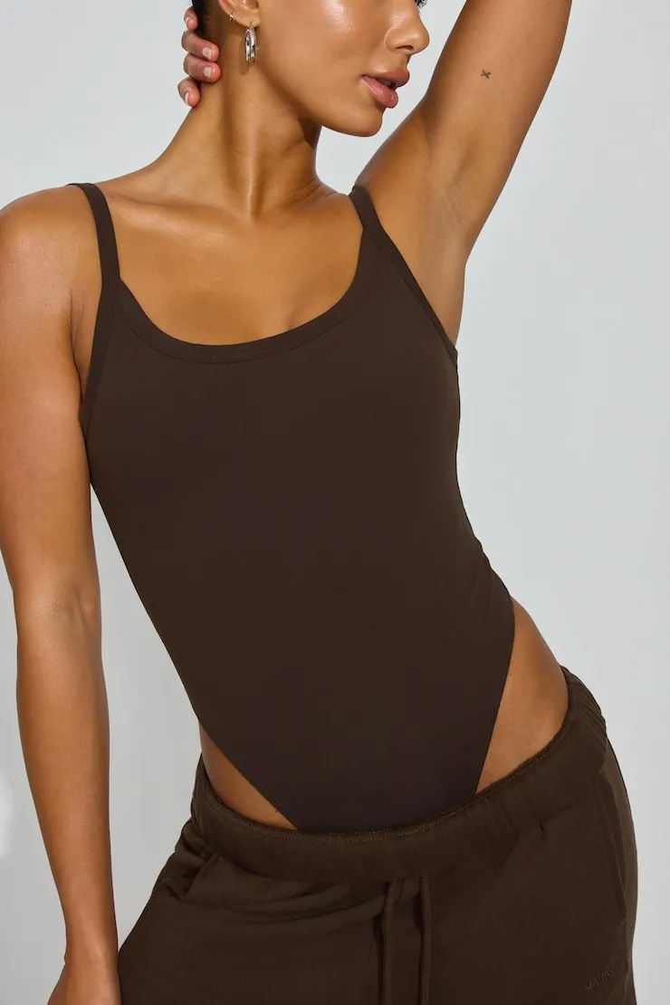 Active Scoop Cami Bodysuit - Garage - Brown - Women Clothing sold by Garage product image thumbnail 2