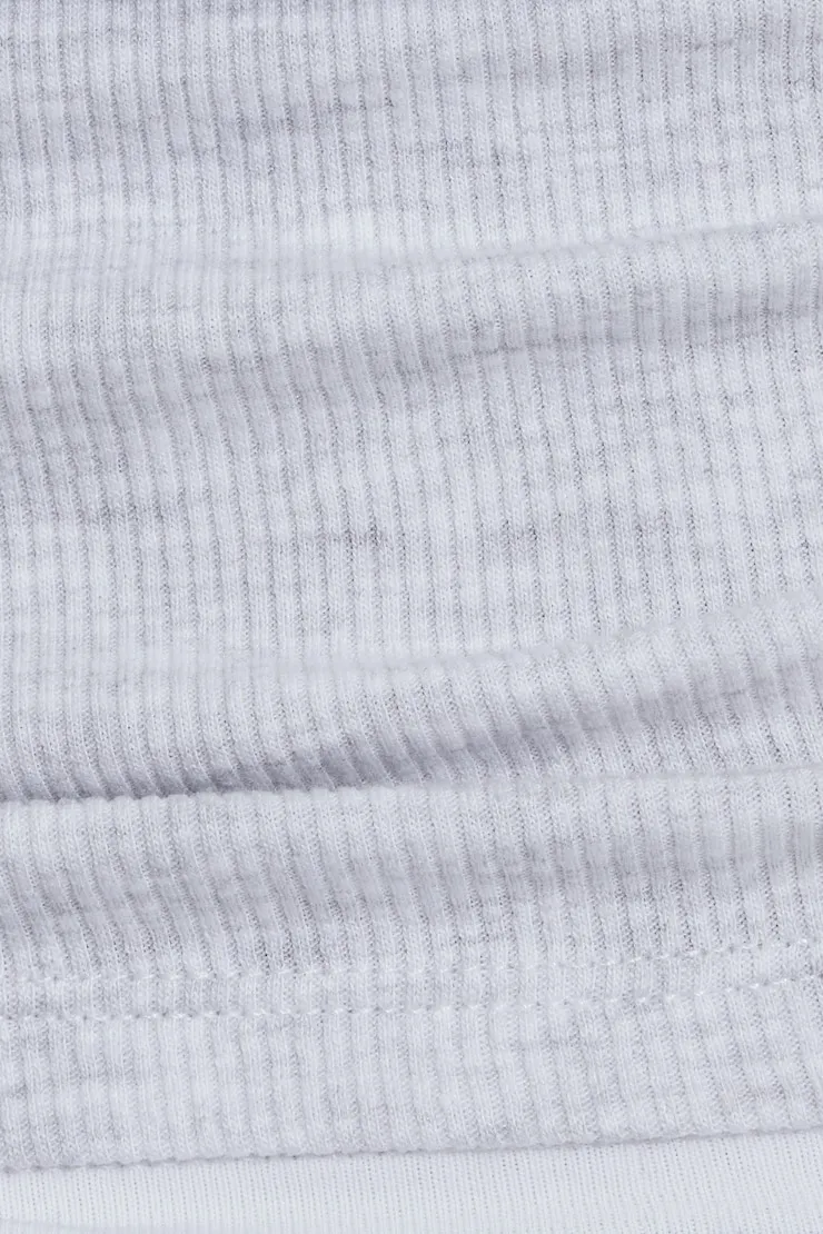 Ribbed Double Layer T-Shirt - Garage - Greys - Women Clothing sold by Garage product image thumbnail 5