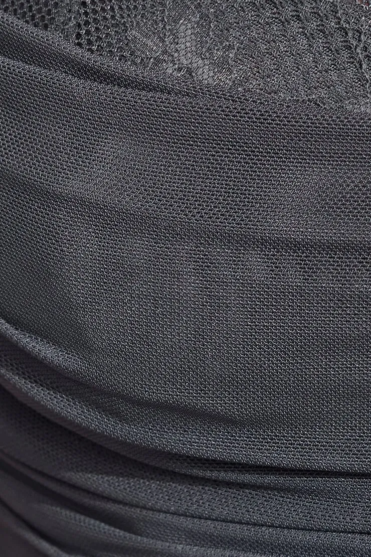 Ally Mesh Peekaboo Bustier - Garage - Greys - Women Clothing sold by Garage product image thumbnail 4