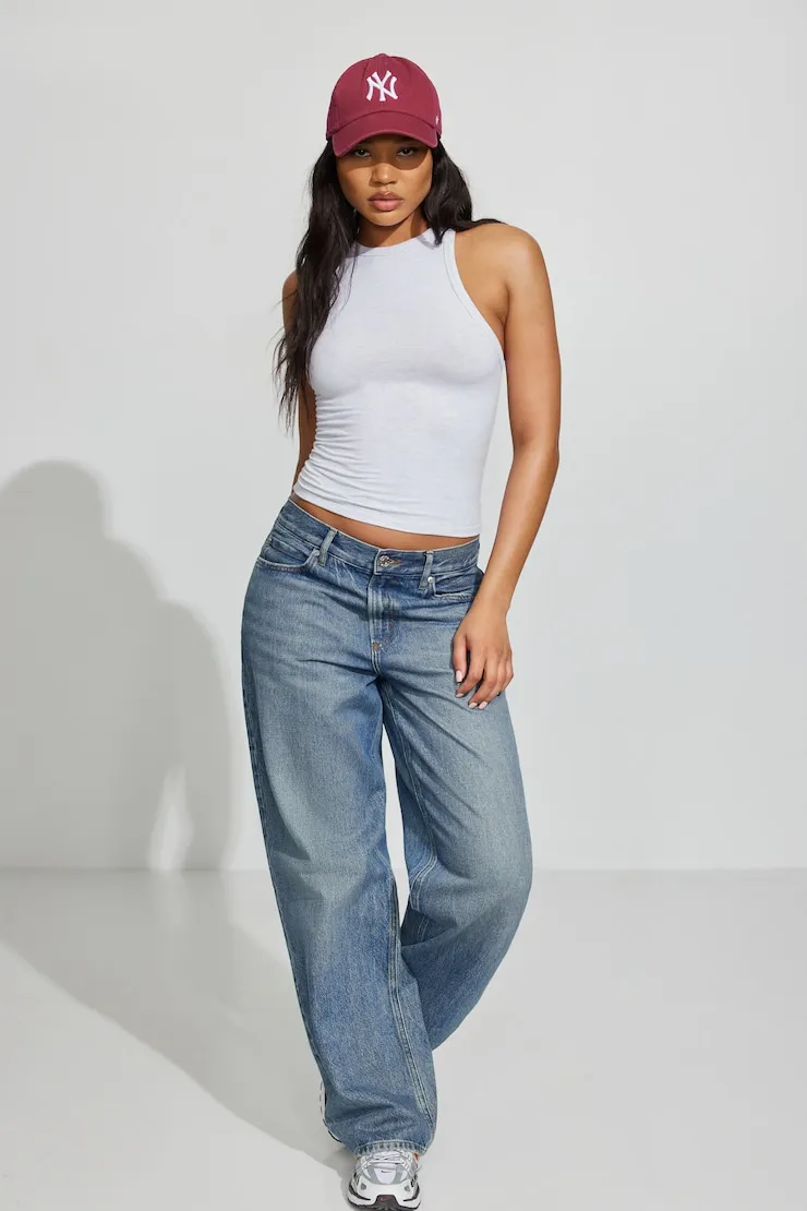 High Neck Cotton Tank Top - Garage - Greys - Women Clothing sold by Garage product image thumbnail 2
