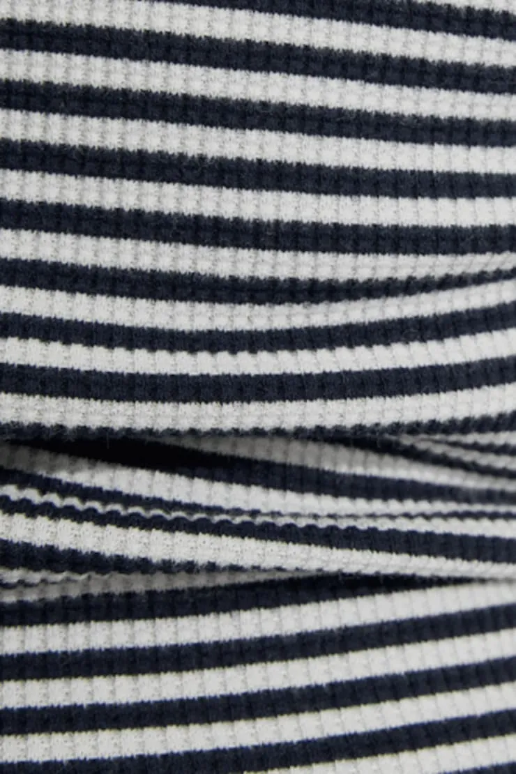 Waffle Henley Tank Top - Garage - Navy - Women Clothing sold by Garage product image thumbnail 4